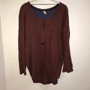 Free People Beach Haven Henley Tee